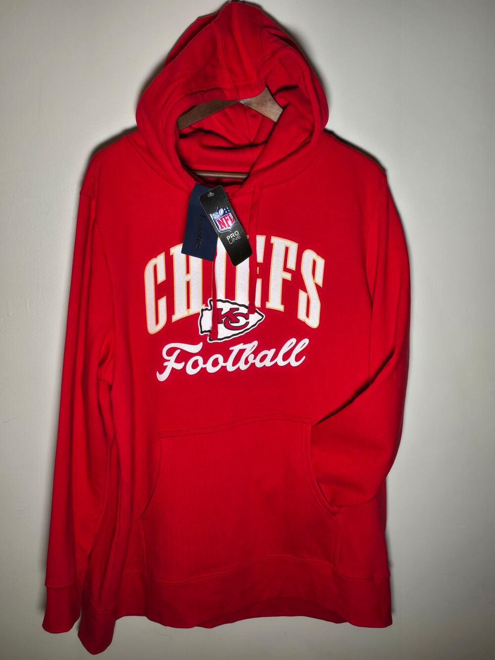 NWT Kansas City Chiefs Football Hoodie - NFL Pro Line by Fanatics - Red 3XL